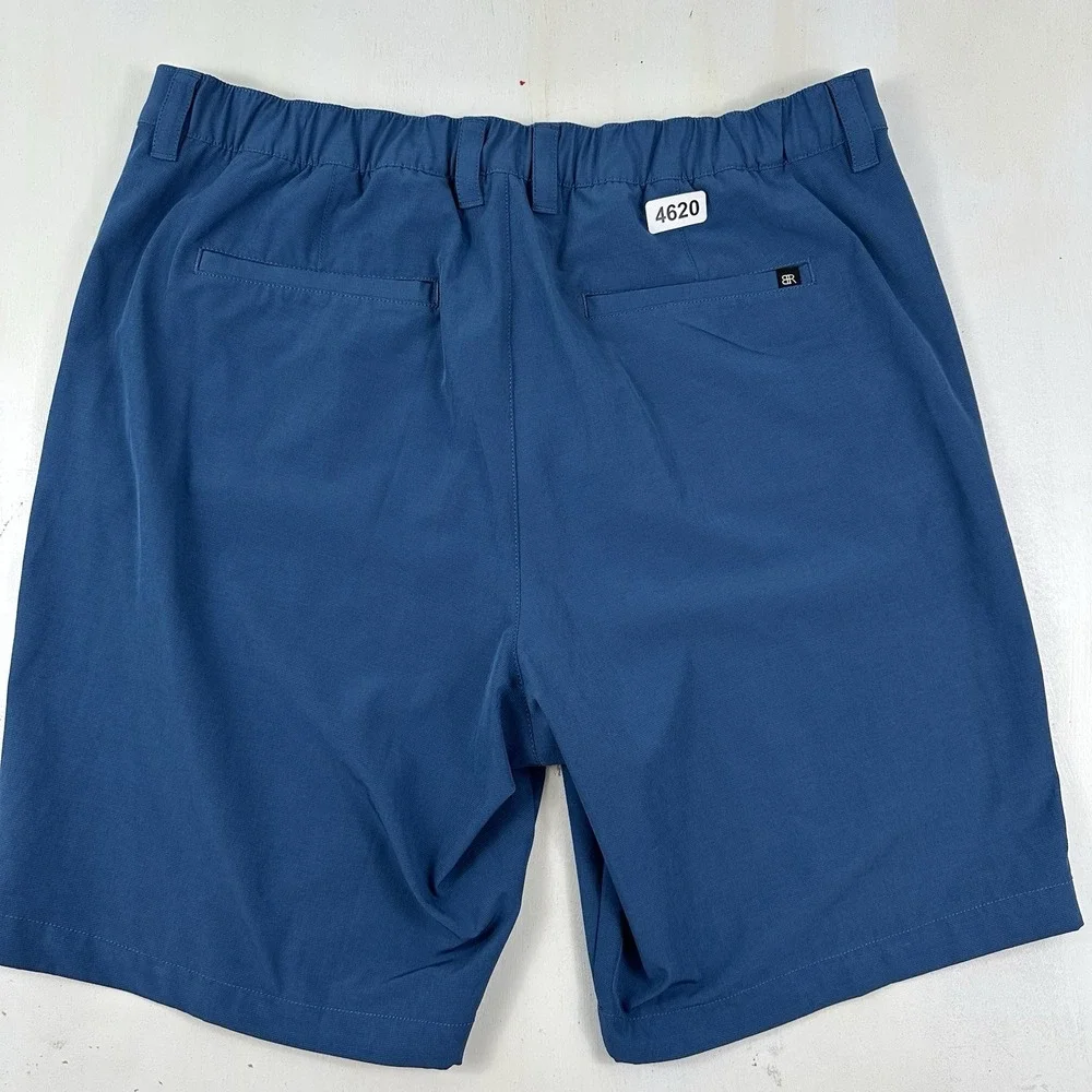 Banana‎ Republic Performance Golf Shorts Men 38x10 Blue Stretch Elastic Waist